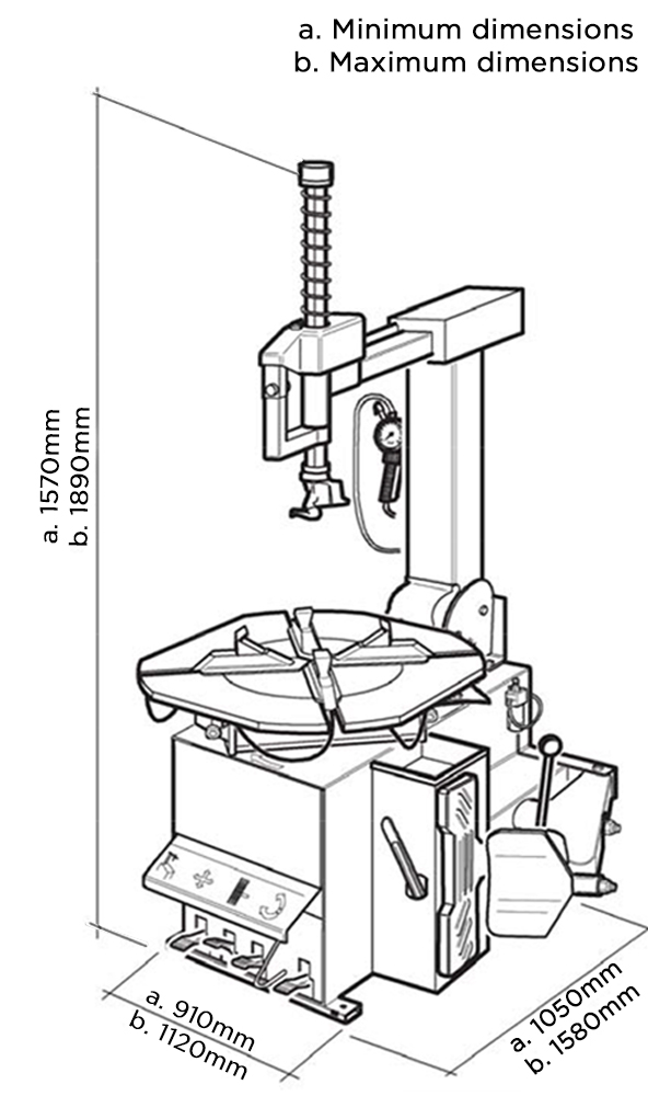 Démonte pneus automatique 23 pouces avec bras d'assistance 3