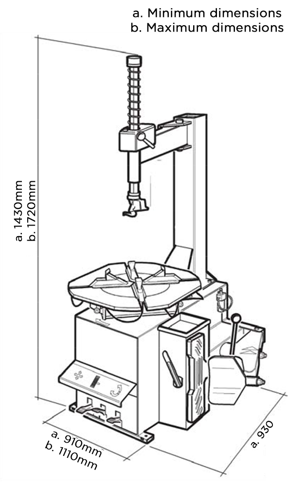 Démonte pneu semi automatique